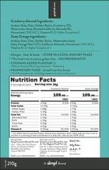 Phab Energy Bars – No Preservatives, No Artificial Sweeteners, Zero Trans Fats & Goodness of Honey: Pack of 6x 35g (CRANBERRY ALMOND)