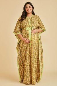 The Mama Project Bella Maternity & Nursing Chintz Print Kaftan