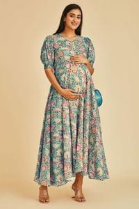 The Mama Project Izna Nursing & Maternity Fit N Flare Maxi Dress