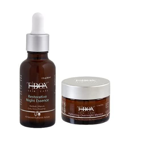 Tbox Skin Care Night Care Regimen Combo (Restorative Night Essence 30ML + Hydrating Overnight Masque 50 Grams)