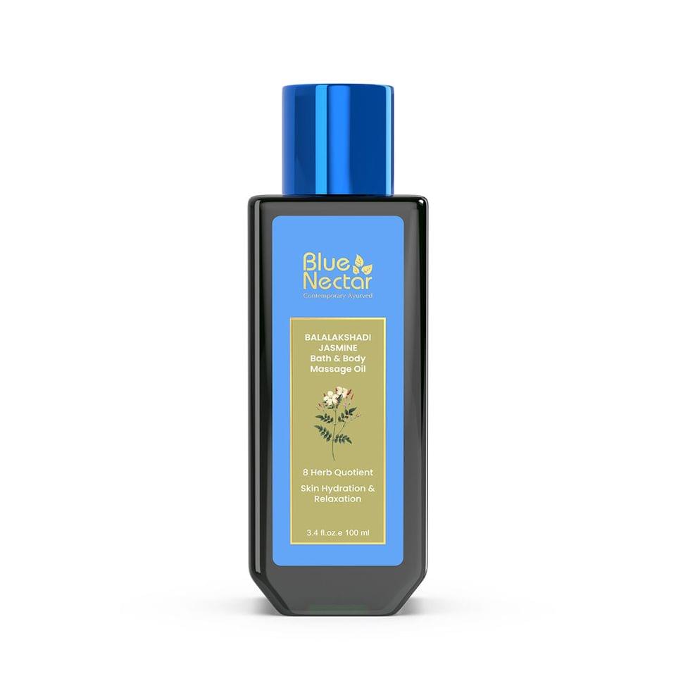 Blue Nectar Balalakshadi Ayurvedic Aromatic Sensuous Bath and Body Massage Oil (8 Herbs, 100 ml)