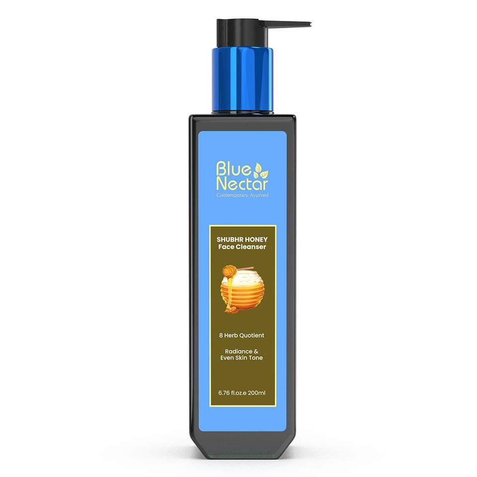 Blue Nectar Radiance Honey Face Wash for regular use. For all Skin Types (8 Herbs, 200 ml)