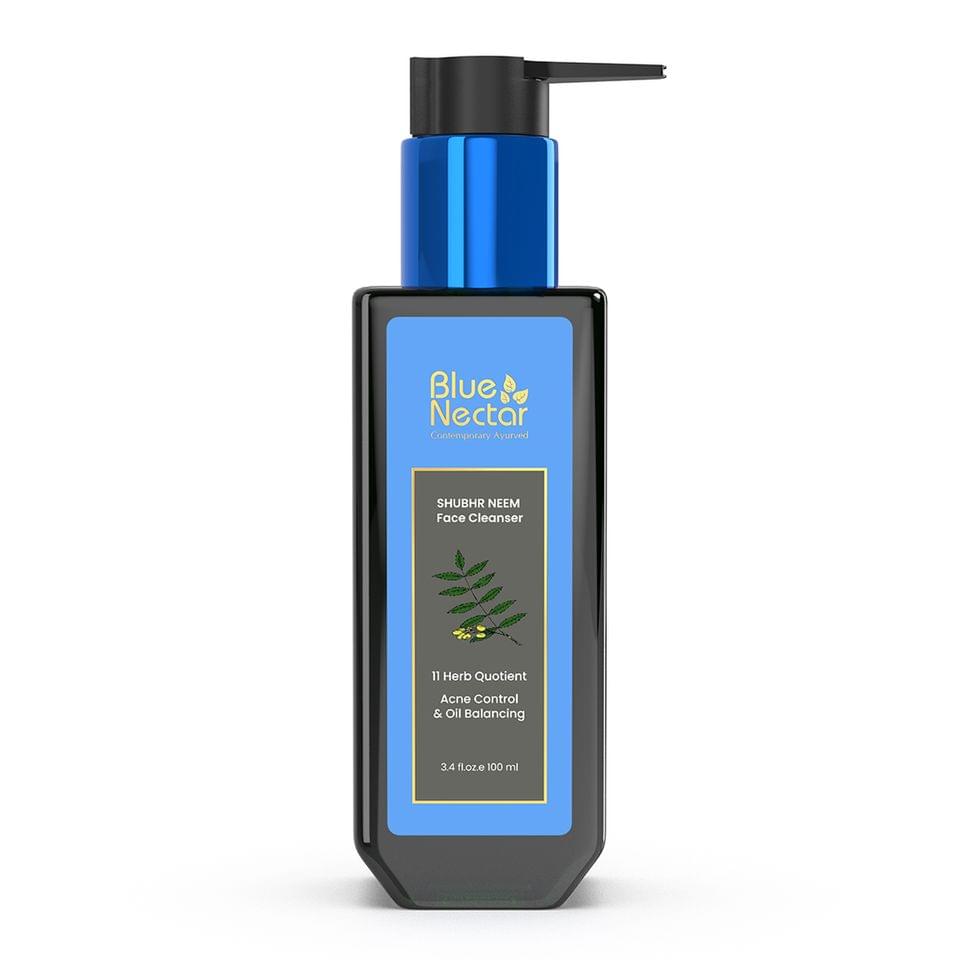 Blue Nectar Ayurvedic Acne Face Wash with Honey & Neem (11 Herbs, 100 ml)