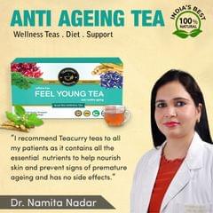 TEACURRY Anti Ageing Tea (1 month Pack | 30 tea Bags) - Feel Young Tea helps in Skin Glow, Hair Care and Premature Ageing