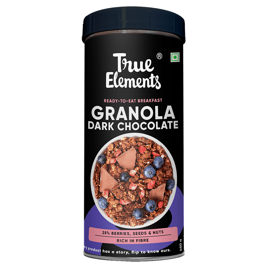 True Elements Baked Granola Almonds And Dark Chocolate 450gm