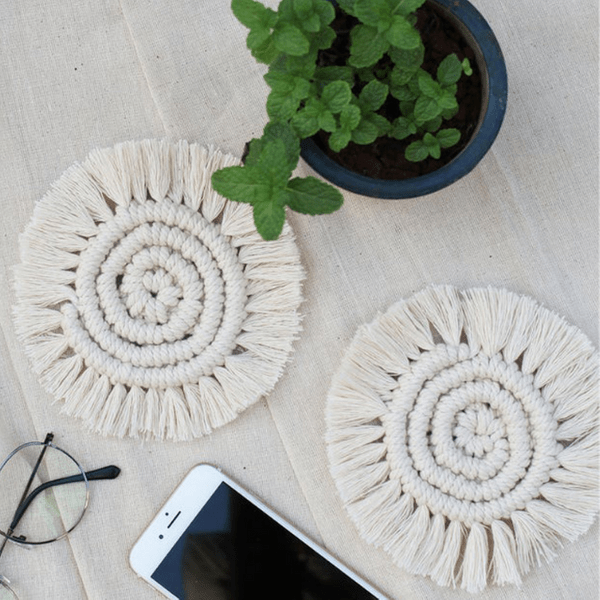 Macrame Coaters - Set of 2