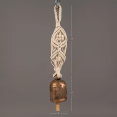 Diamond Hand-Knotted Wind Chime with Metal Bell (Single pc)