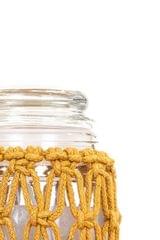 Criss Cross Hand-Knotted  Candle Jar