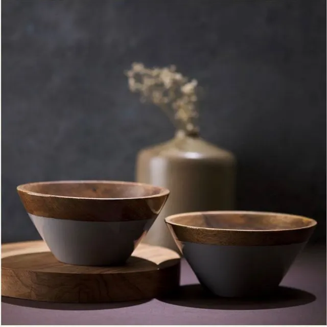 Set of Wooden Nut Bowls