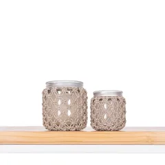 Fresh Coffee Hand-Knotted Candle Jar