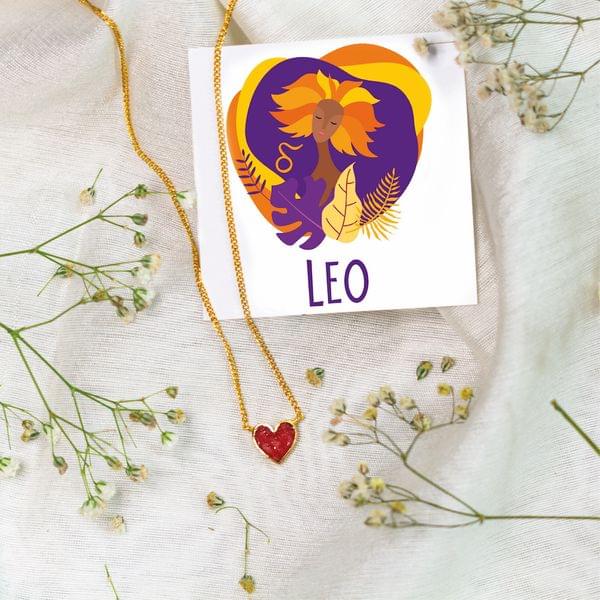 Leo sun-sign heart neckpiece