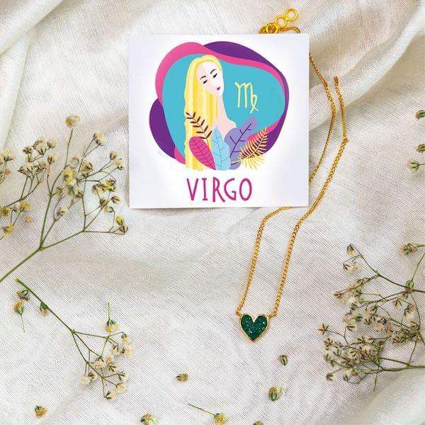 Virgo sun-sign heart Neckpiece