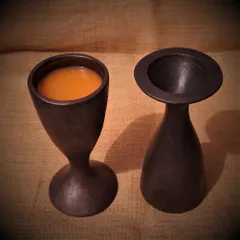 Longpi Black Pottery Wine Glass - Flute