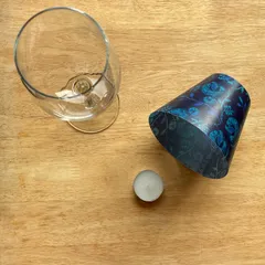 Wine Glass Shade - Blue Chintz