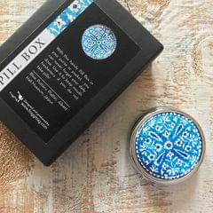 Pill Box - Blue Pottery