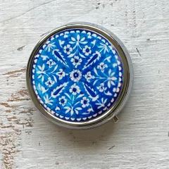 Pill Box - Blue Pottery