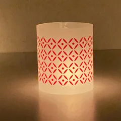 Red Tea Light Covers - Set of 4