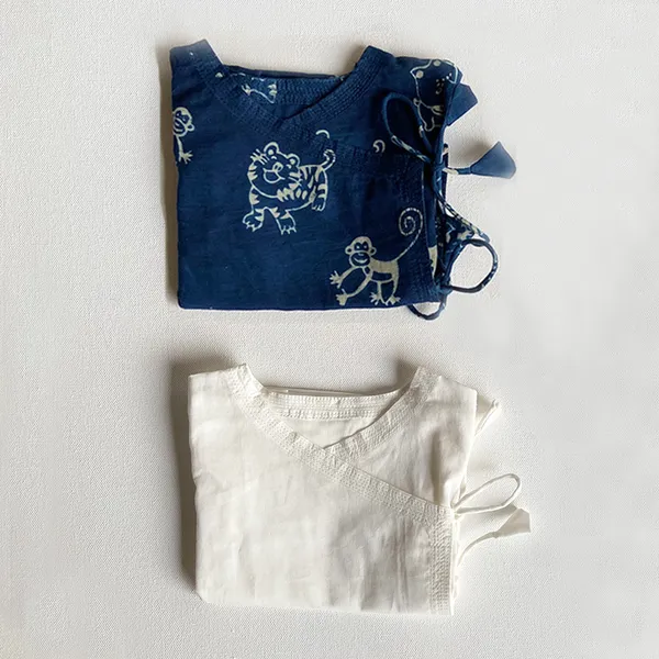 Newborn Bag - Zoo + Essential White Angrakha