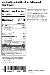 Mustard Crusted Steak and Cauliflower Mash