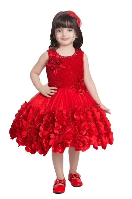 Buy Aarika Baby Girls Self Design Birthday Party Special Frock 6  12  Months Online at Low Prices in India  Paytmmallcom