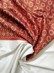 White Banarasi Silk with Heavy Antique Zari, Resham Aanchal and Border