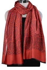 Red and black Micro Modal Silk Super Soft Reversible Stole