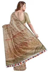 Banarasi Pure Jamawar Katan Resham - Gold with multicolour Resham weaves