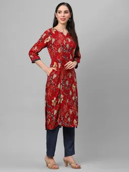 Floral Printed Kurta With Trouser Other2