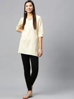 Solid Ankle Length Legging Closer One