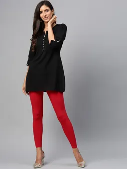 Solid Ankle Length Legging Closer One