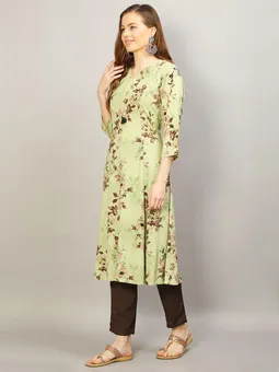 Floral Print Kurta Trouser Closer One
