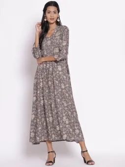 Printed Muslin Dress Front