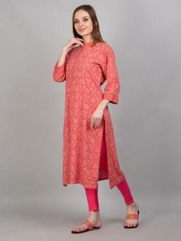 Mandarin Collar Printed Kurta Closer One