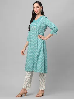 Floral Printed Kurta With Trouser Other1