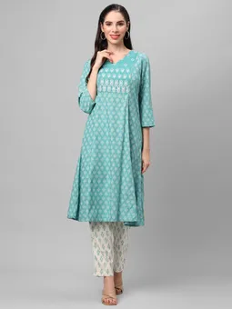 Floral Printed Kurta With Trouser Other3