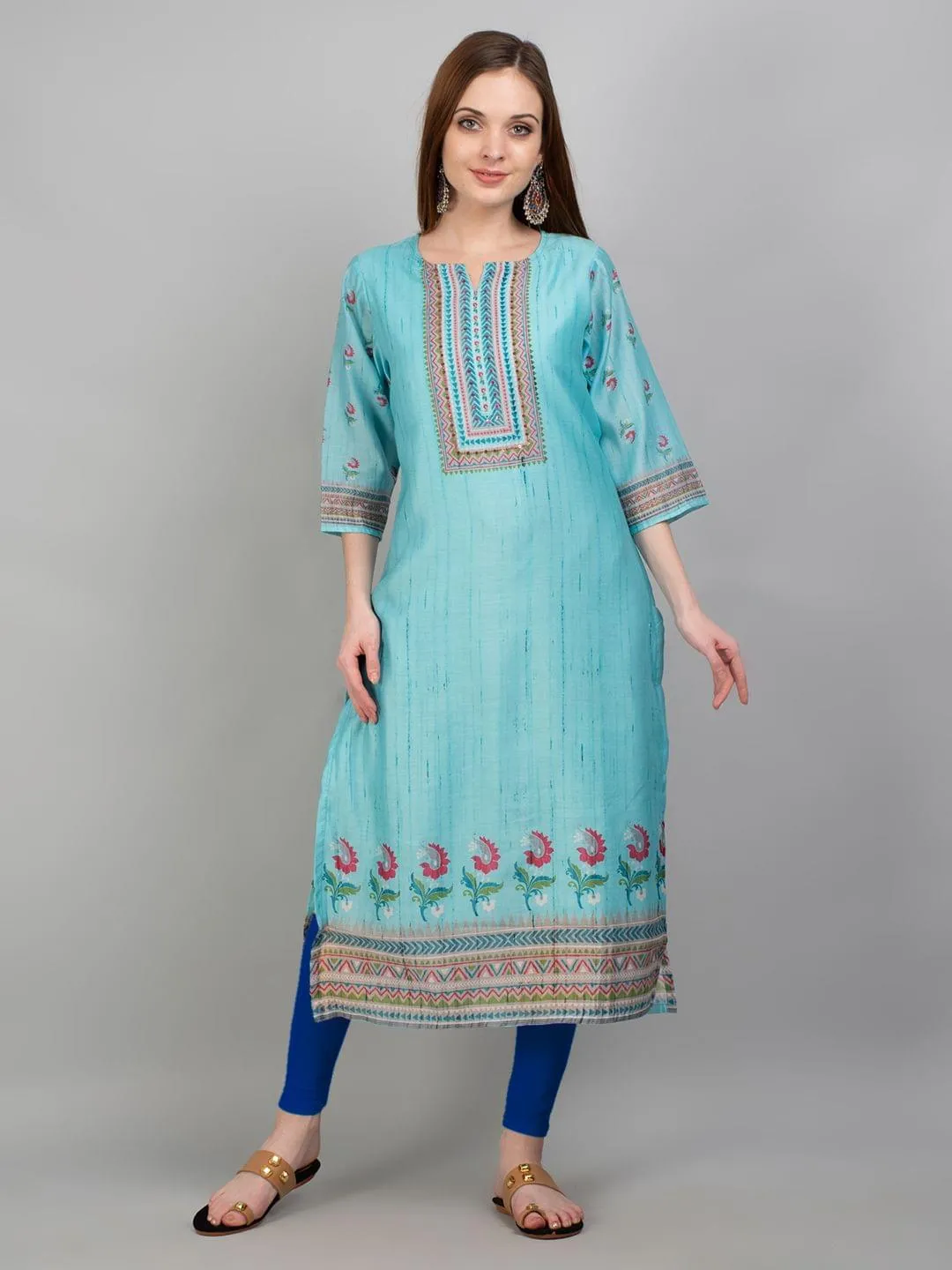 Floral Print Kurta Front