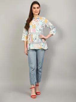 Floral Printed Tunic Closer One