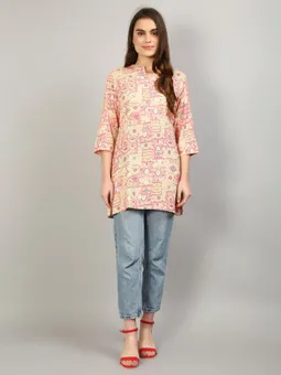 Floral Printed Tunic Closer Two