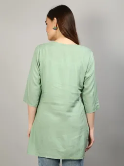 Solid Straight Tunic Back