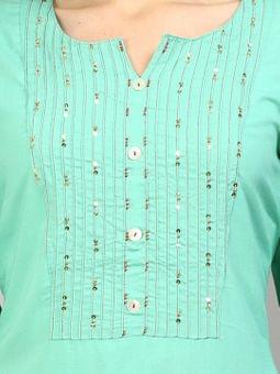 Solid Kurta With Harem Pant Closer Five