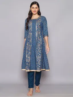 Floral Kurta With Trouser Front