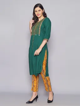 Solid Kurta With Trouser One
