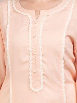 Solid Rayon Kurta Closer Three