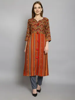 Straight Kurta With Trouser Front