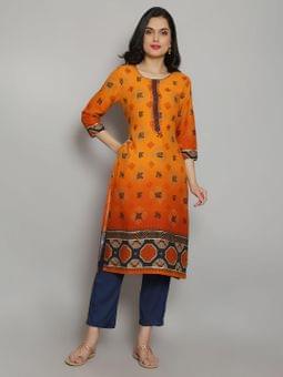 Ornamental Printed Kurta Front