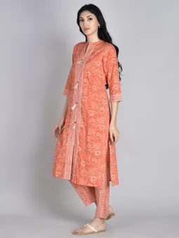 Floral Kurta With Trouser Closer One