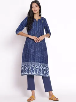 Abstract Kurta With Trouser Front