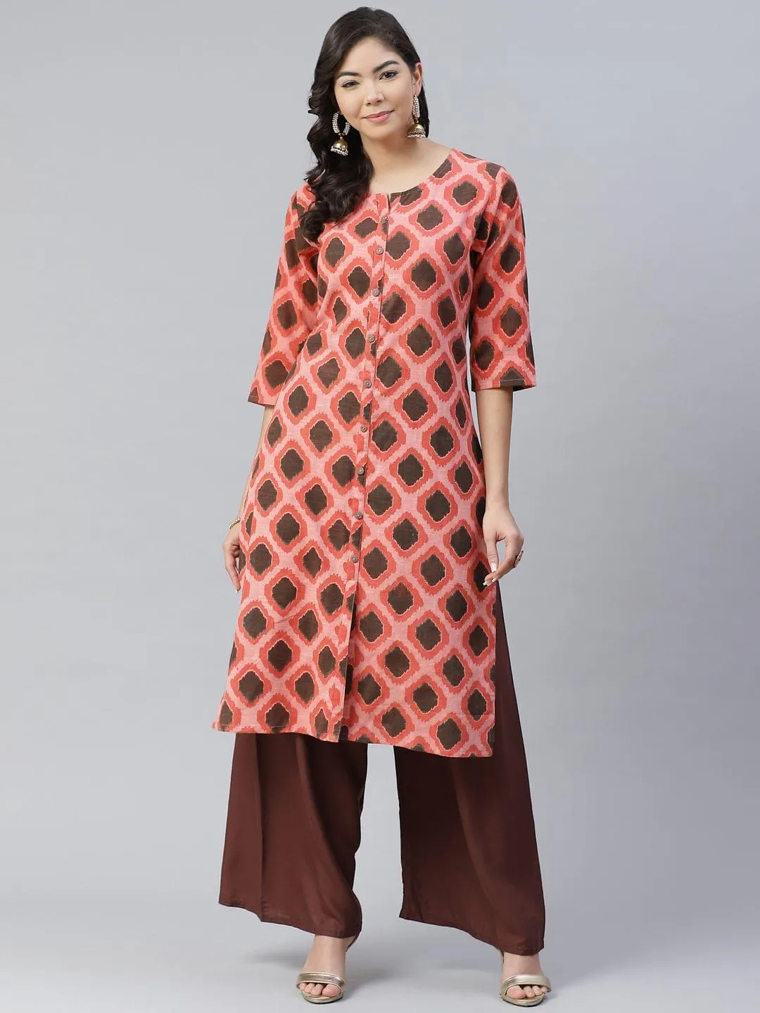 Geometric Printed Kurta Front