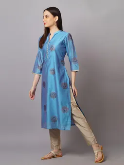 Straight Kurta With Trouser Closer One