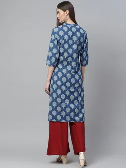 Regular Printed Kurta Back